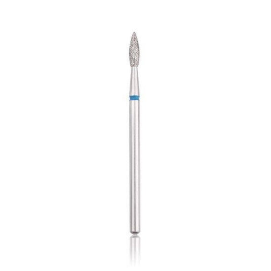 Diamond bur "flame" sharp blue, L- 8,0 mm., Ø1,8 mm.