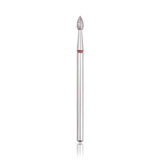 Diamond bur "drop" red, L- 4,0 mm., Ø2,5 mm