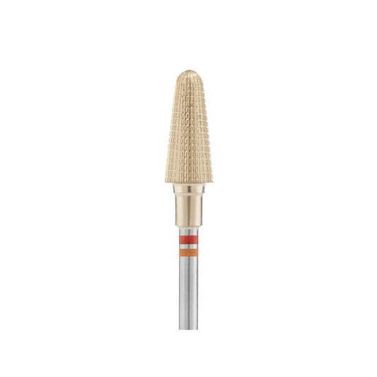 Tungsten carbide bur (zirconium) ''rounded cone'' reversable red L-14mm - 6mm